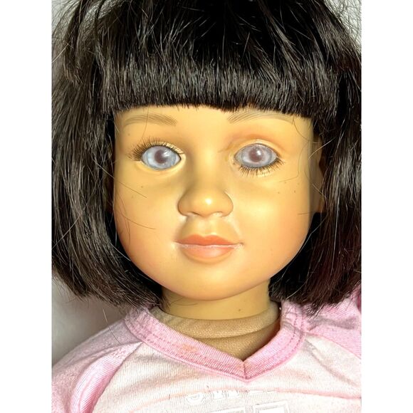 Vintage My Twinn Madison Doll 23” Posable Purple Eyes Brown Hair Articulated '96 - Picture 2 of 8